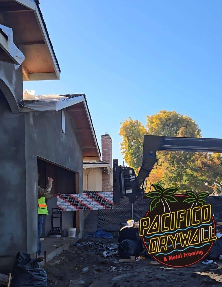 Drywall delivered to a home under construction